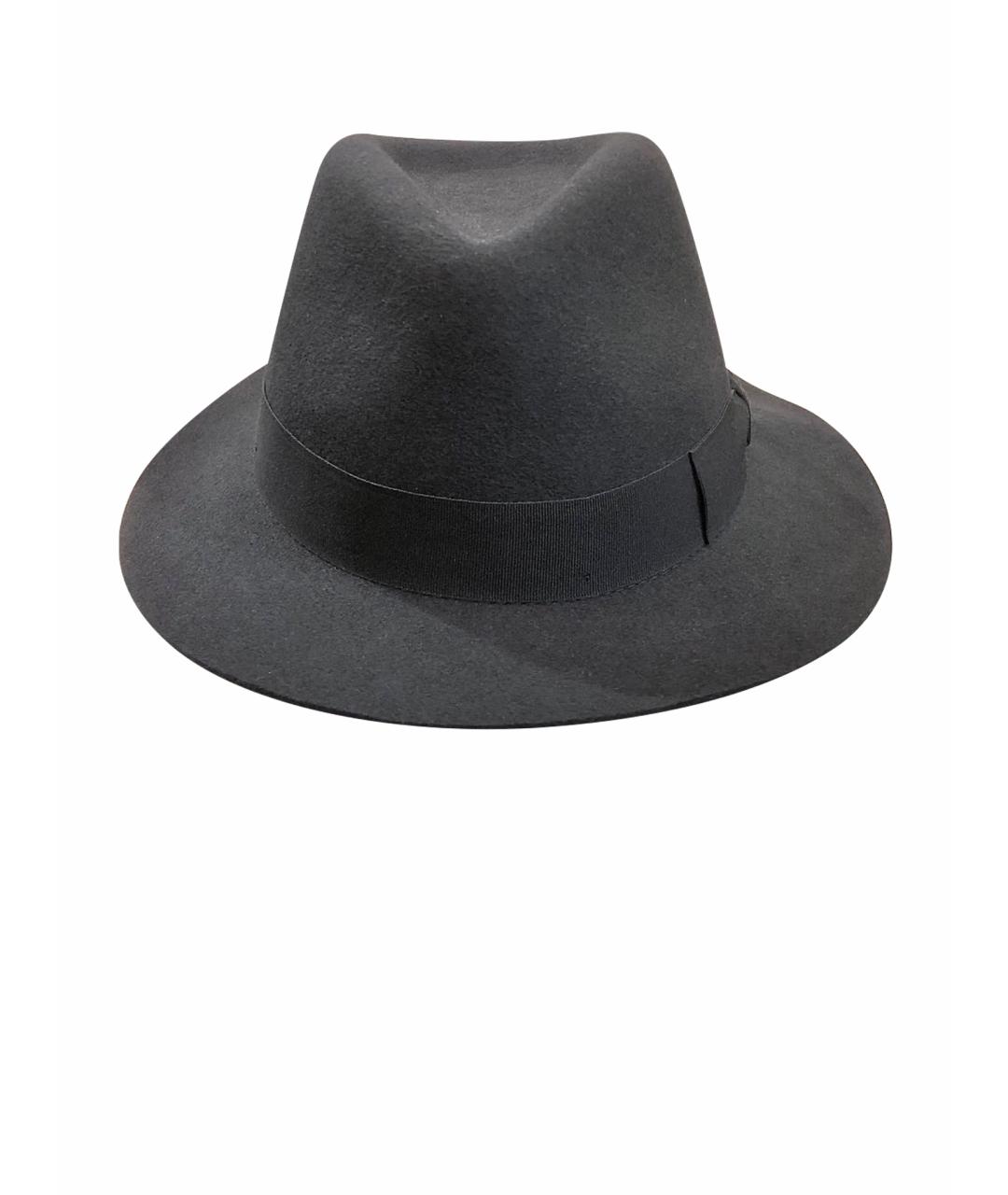 BORSALINO Серая шерстяная шляпа, фото 1