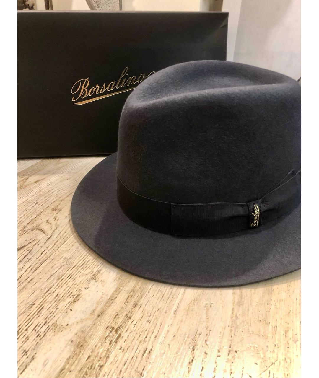 BORSALINO Серая шерстяная шляпа, фото 7