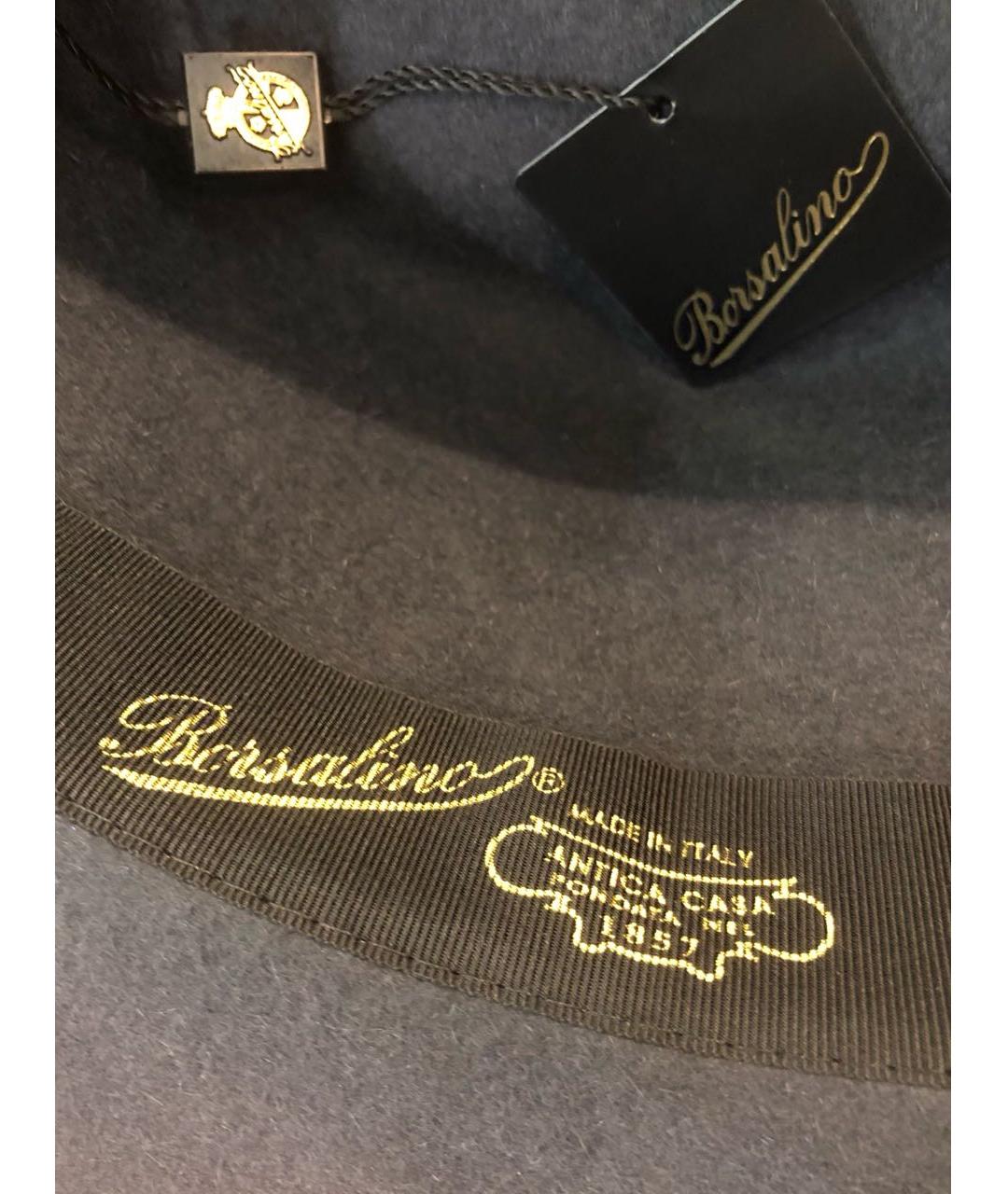 BORSALINO Серая шерстяная шляпа, фото 6