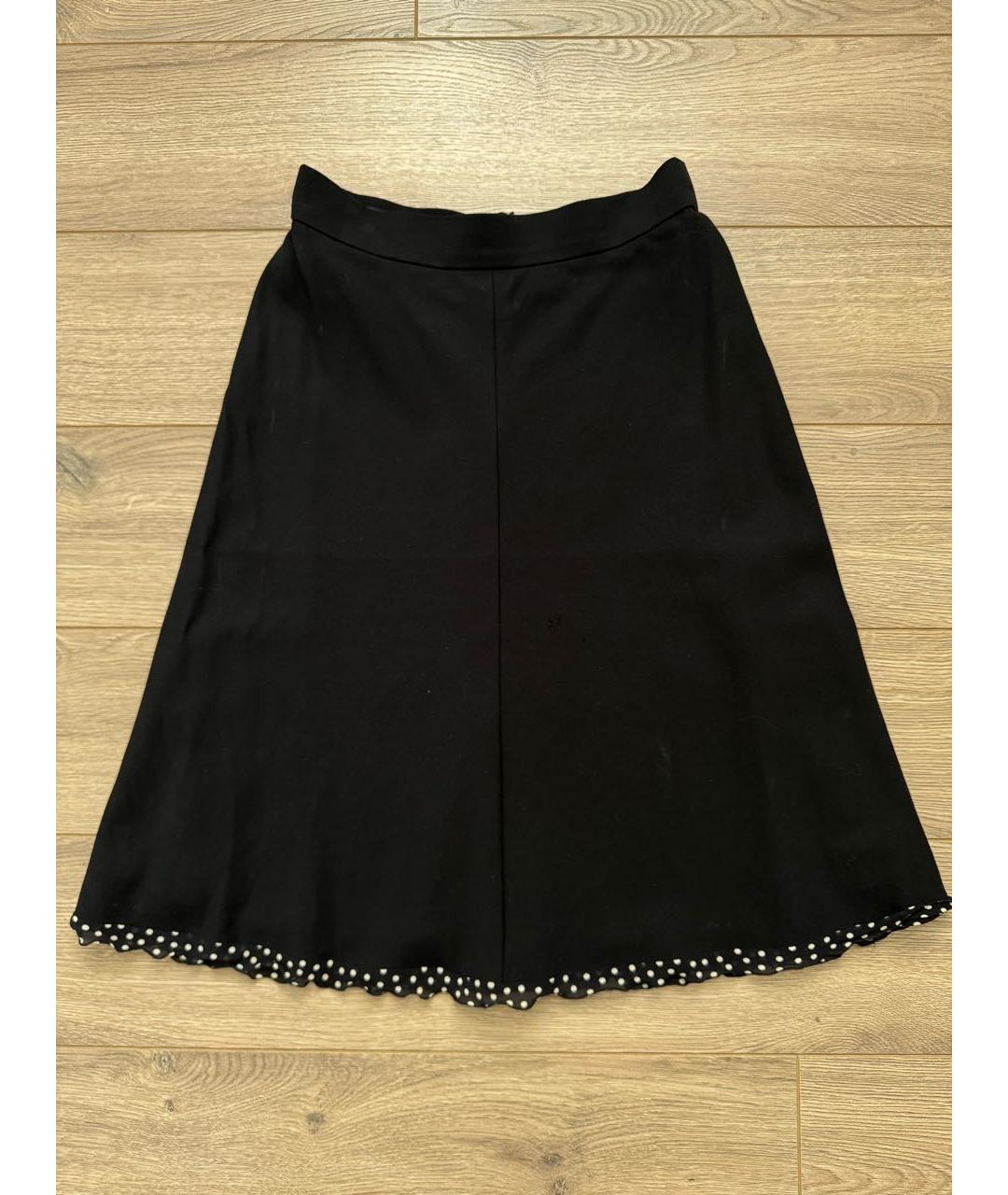 ESCADA Черная шерстяная юбка миди, фото 7