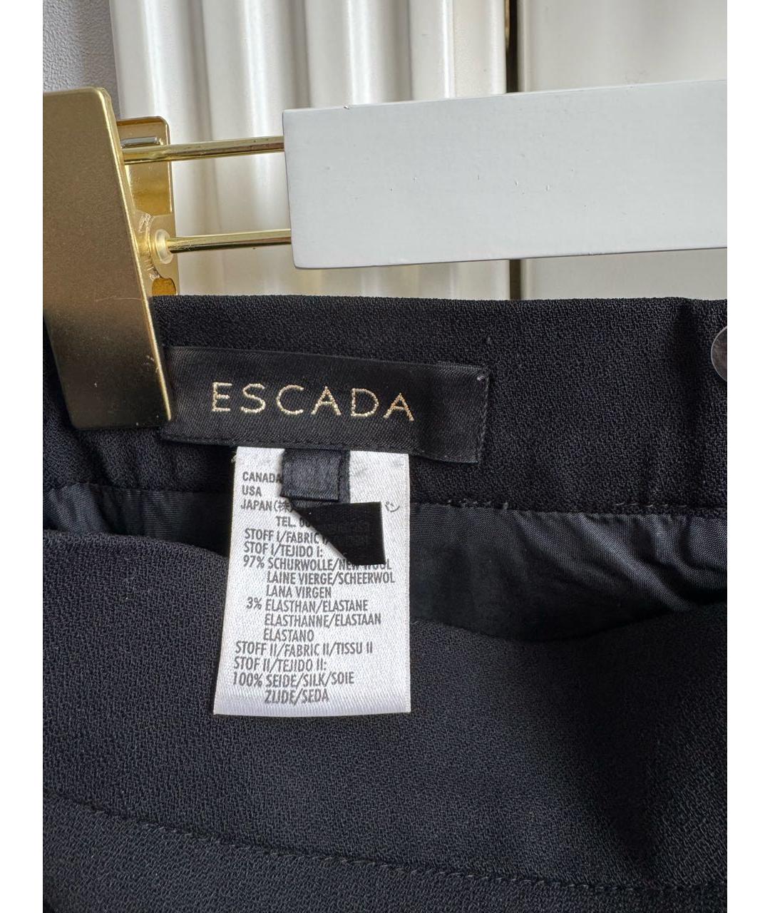 ESCADA Черная шерстяная юбка миди, фото 5