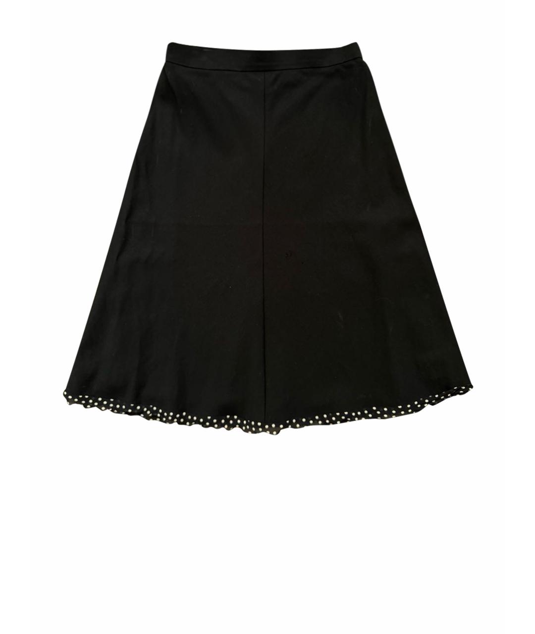 ESCADA Черная шерстяная юбка миди, фото 1