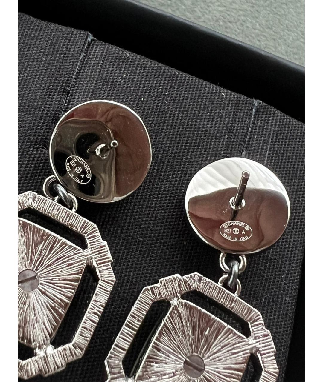 CHANEL Серебряные металлические серьги, фото 4
