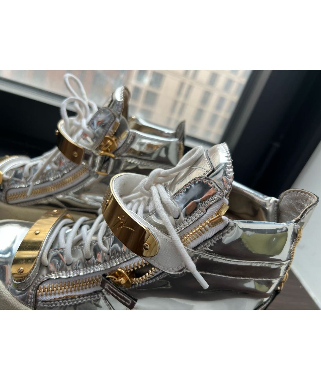 GIUSEPPE ZANOTTI DESIGN Серебряные ботинки, фото 6