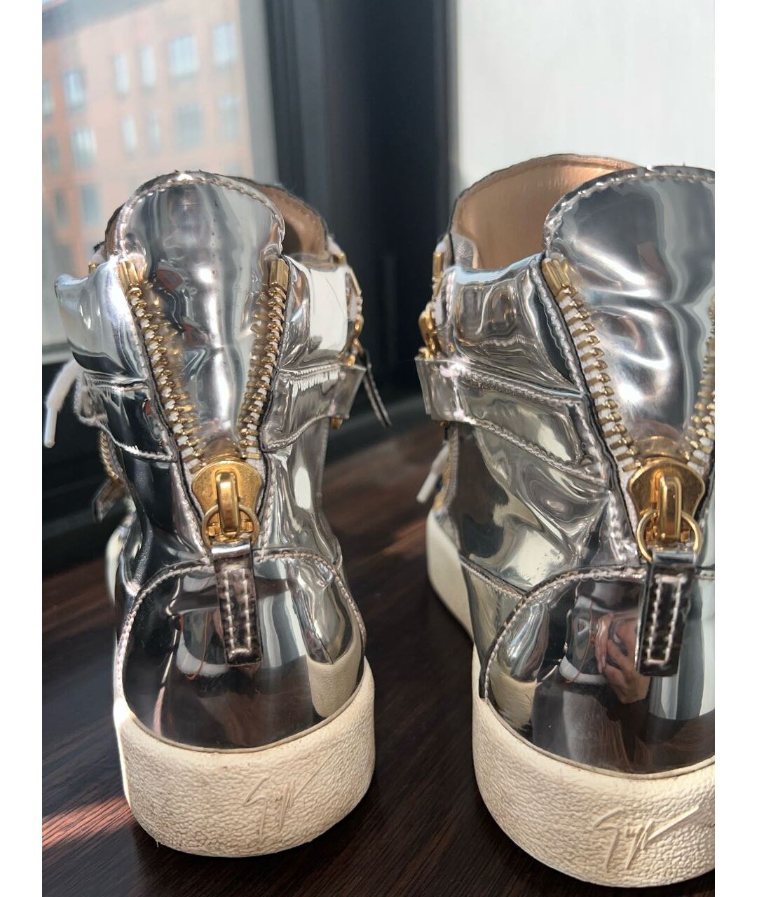 GIUSEPPE ZANOTTI DESIGN Серебряные ботинки, фото 4