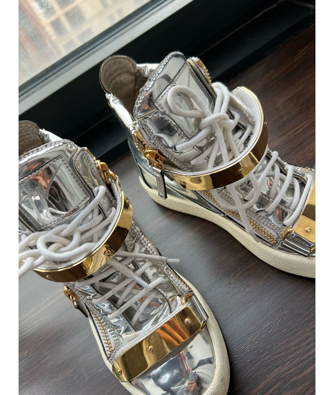GIUSEPPE ZANOTTI DESIGN Серебряные ботинки, фото 7