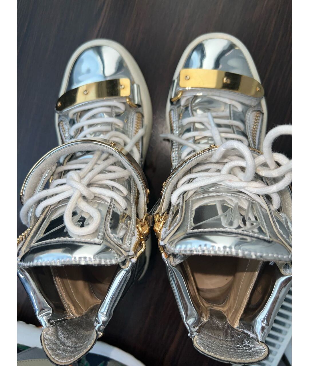 GIUSEPPE ZANOTTI DESIGN Серебряные ботинки, фото 3
