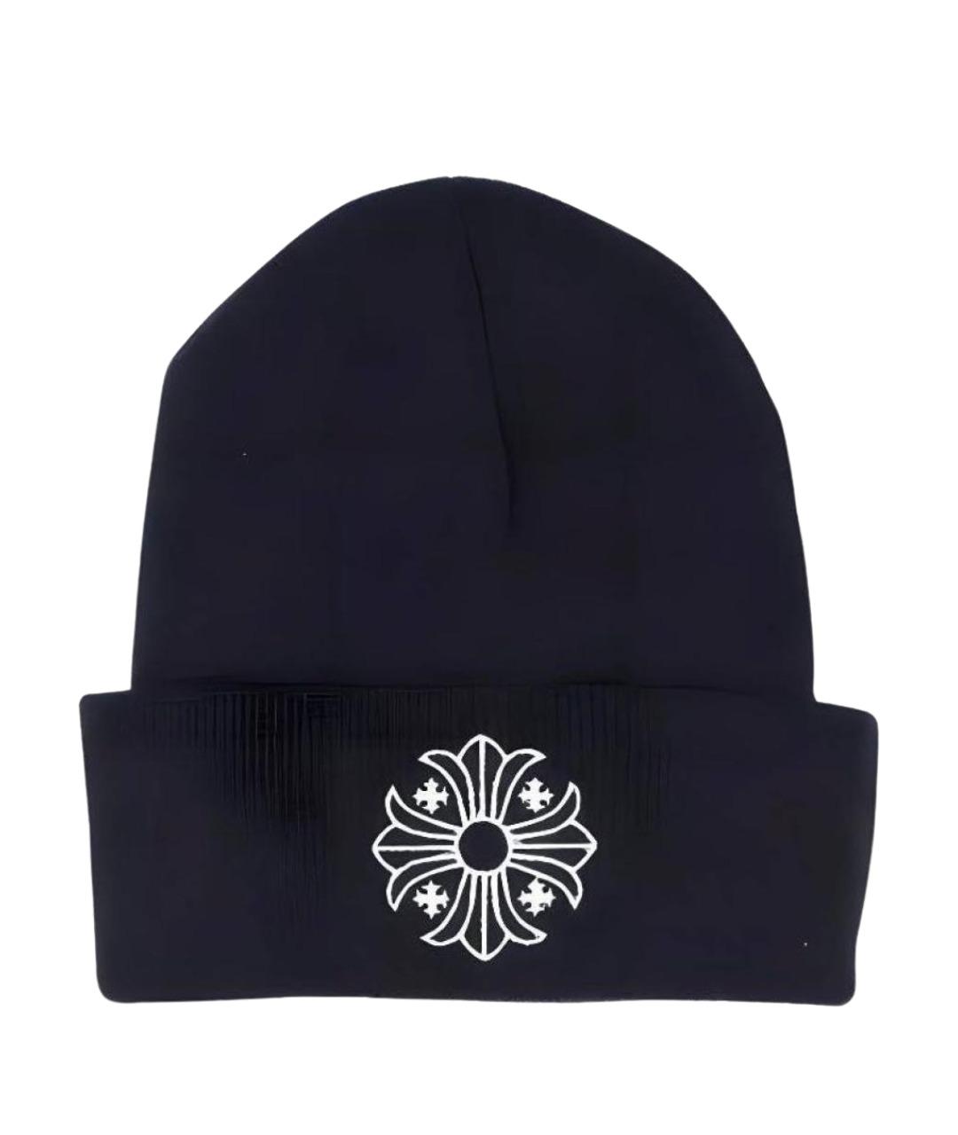 CHROME HEARTS Черная шерстяная шапка, фото 1