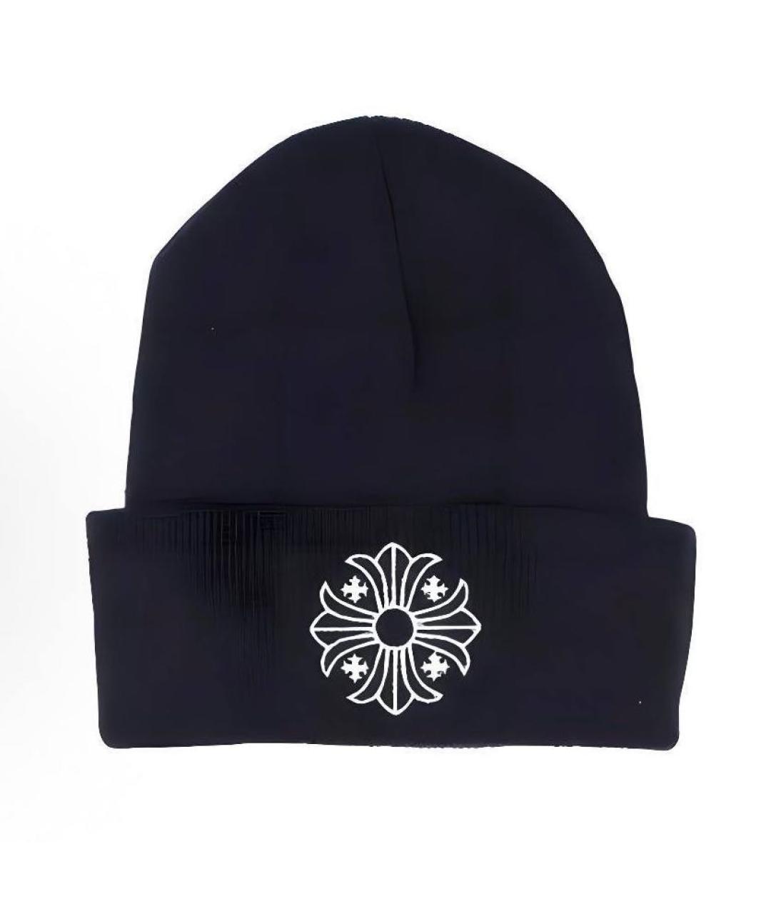 CHROME HEARTS Черная шерстяная шапка, фото 8