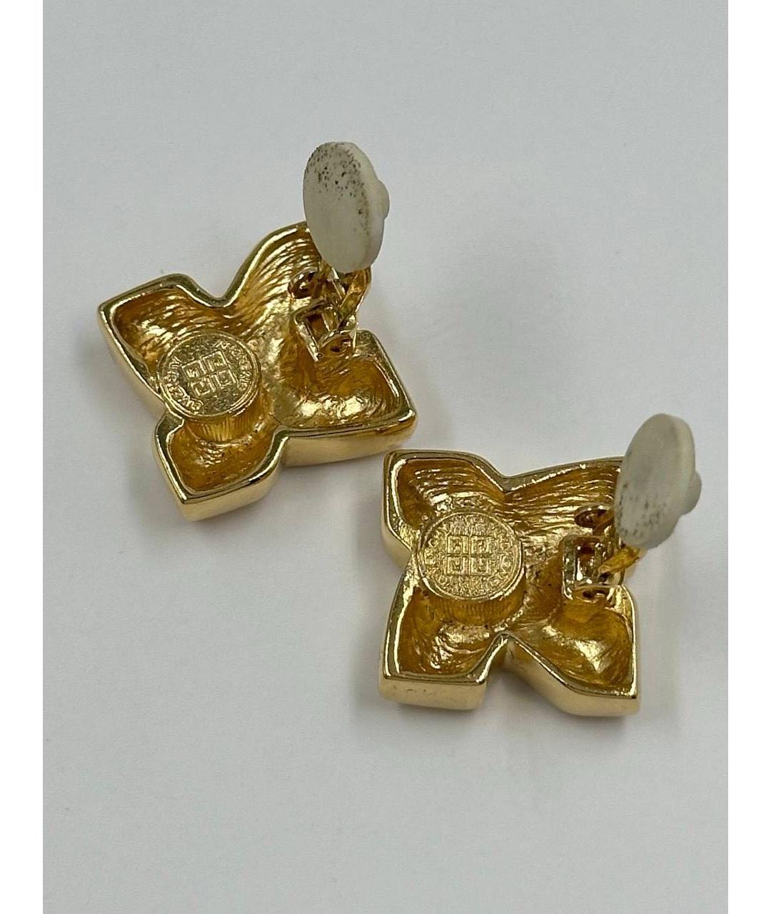 GIVENCHY Золотые металлические клипсы, фото 6