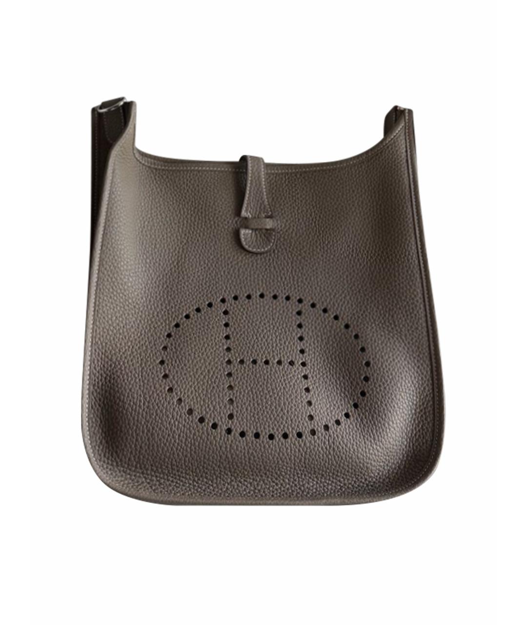 HERMES Бежевая кожаная сумка через плечо, фото 1