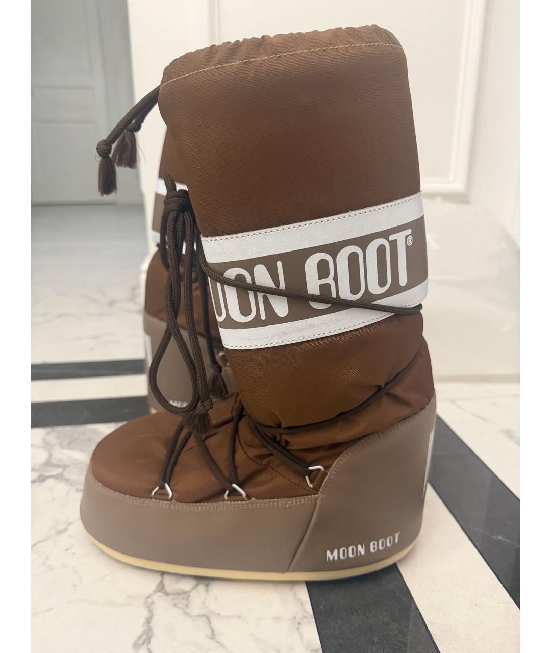 MOON BOOT Коричневые текстильные брогги и оксфорды, фото 8