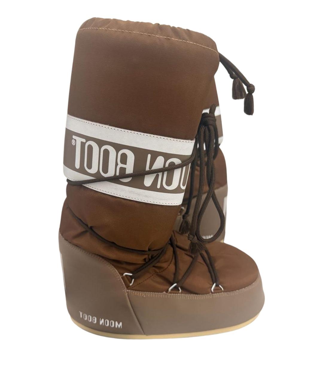 MOON BOOT Коричневые текстильные брогги и оксфорды, фото 1