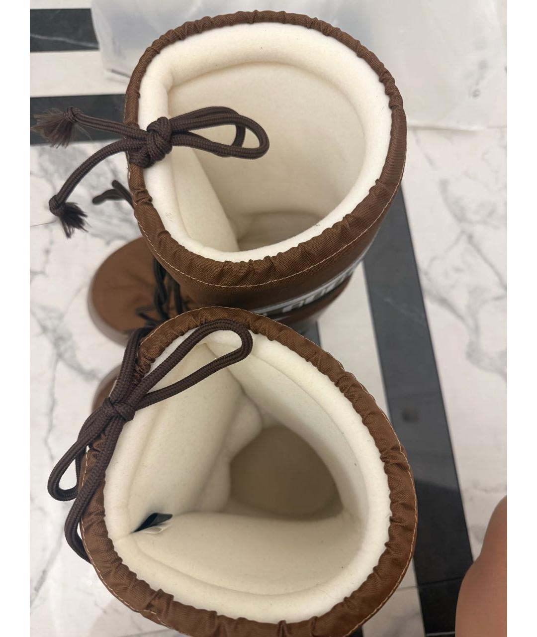 MOON BOOT Коричневые текстильные брогги и оксфорды, фото 5