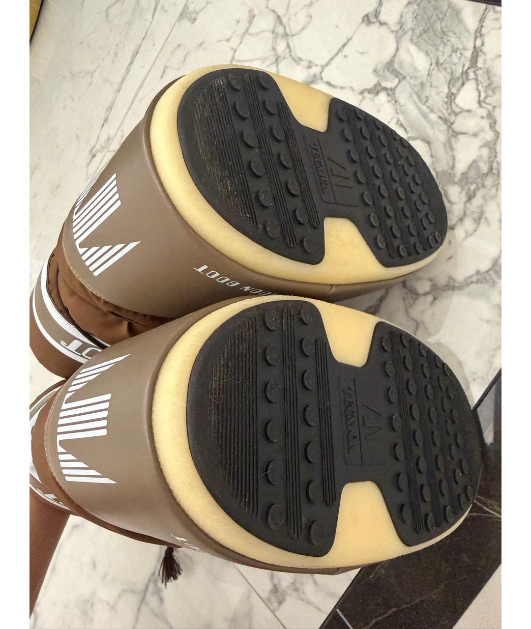 MOON BOOT Коричневые текстильные брогги и оксфорды, фото 4