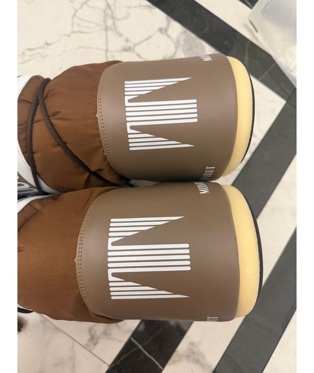 MOON BOOT Коричневые текстильные брогги и оксфорды, фото 6