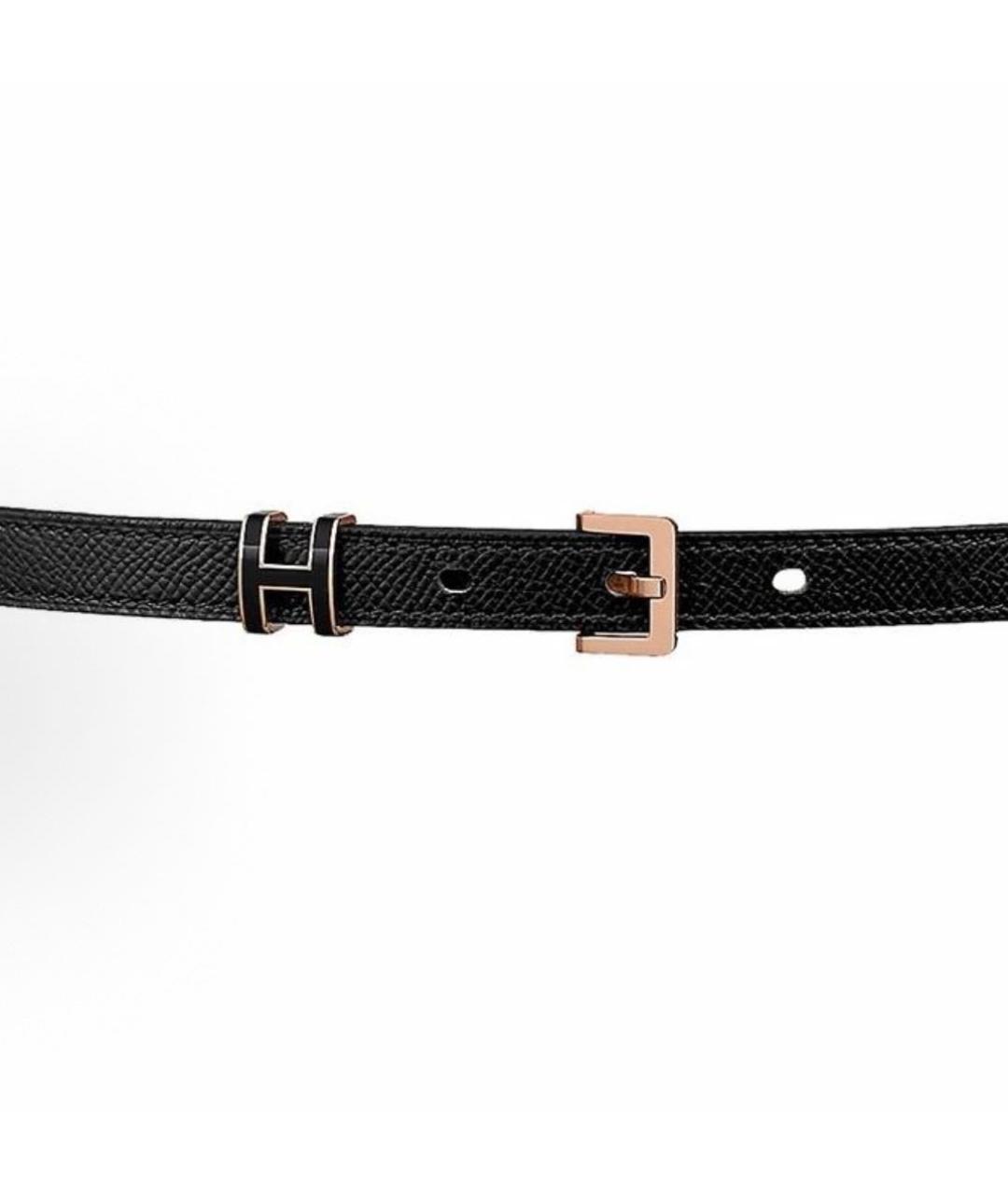HERMES Черный ремень, фото 2