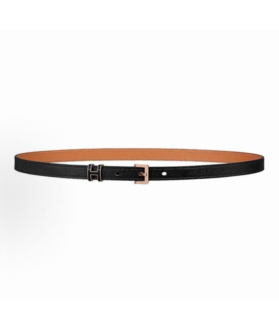 HERMES Черный ремень, фото 1