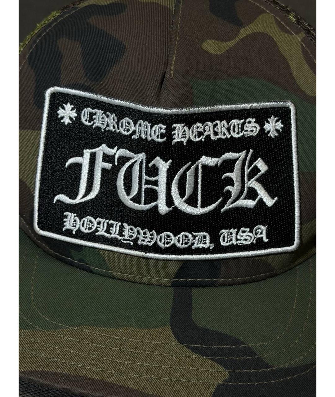 CHROME HEARTS Хаки хлопковая кепка, фото 3