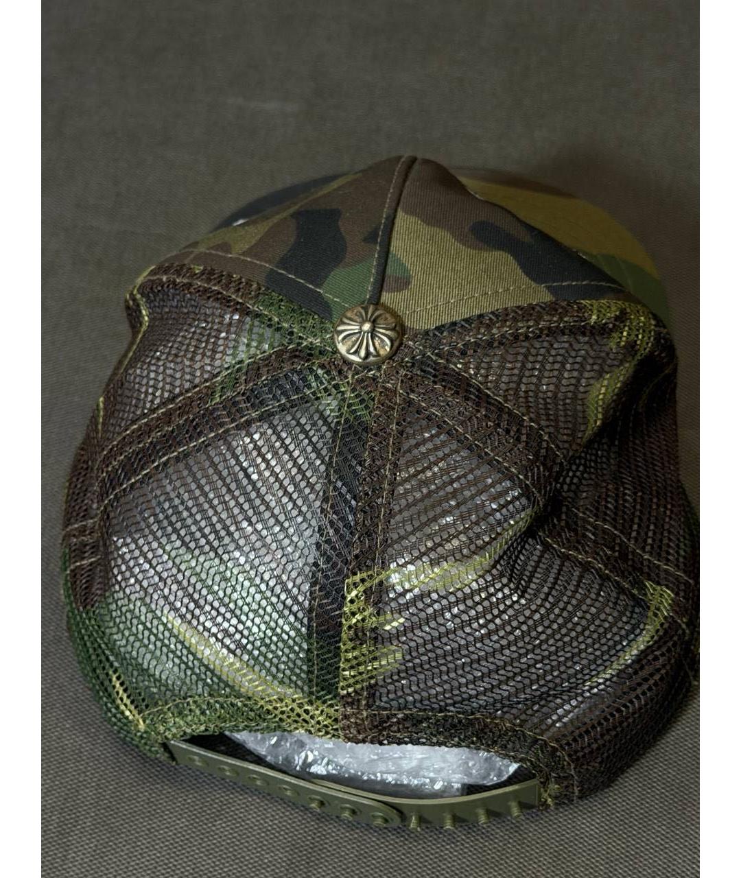 CHROME HEARTS Хаки хлопковая кепка, фото 4