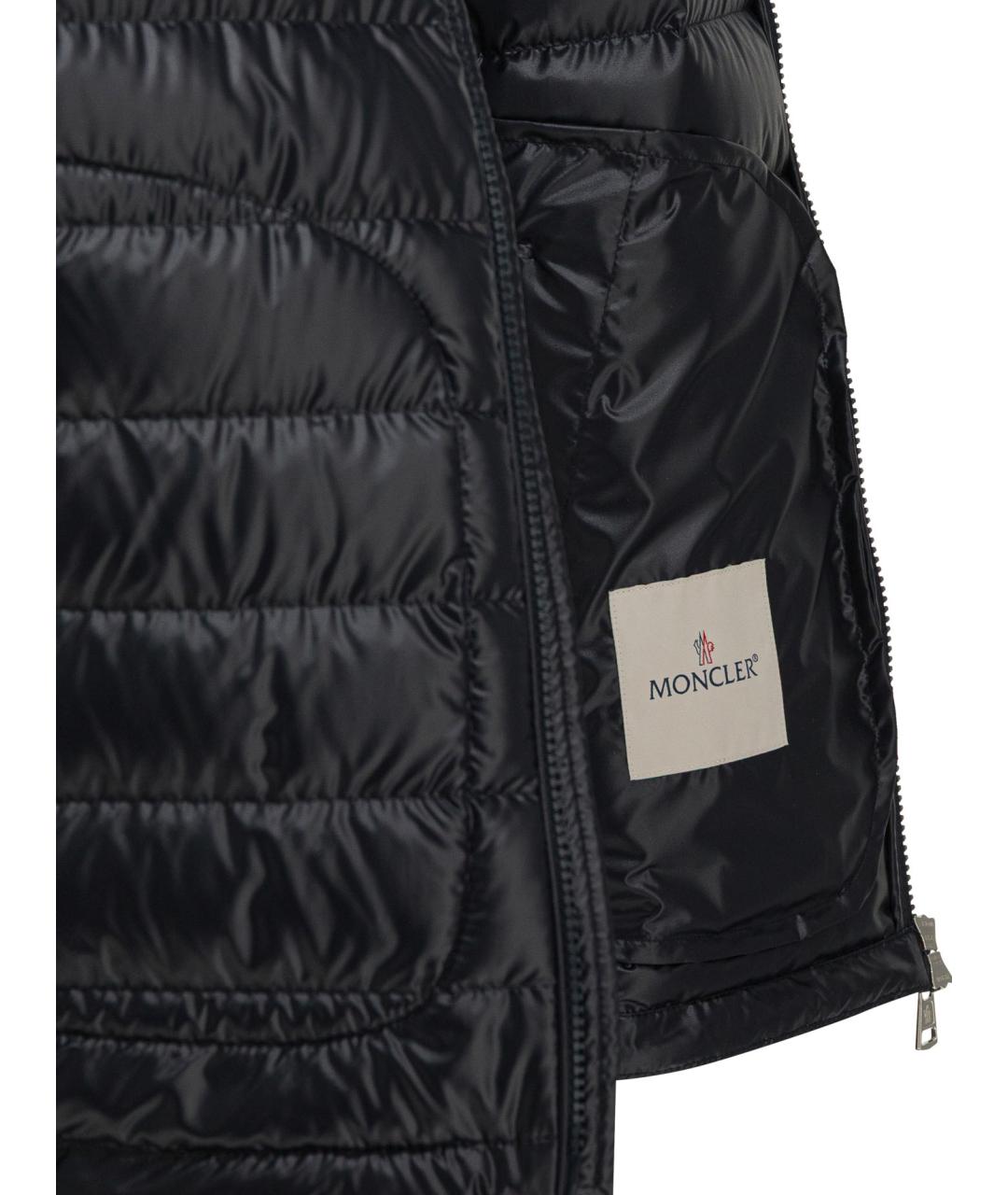 MONCLER Синяя полиэстеровая куртка, фото 4