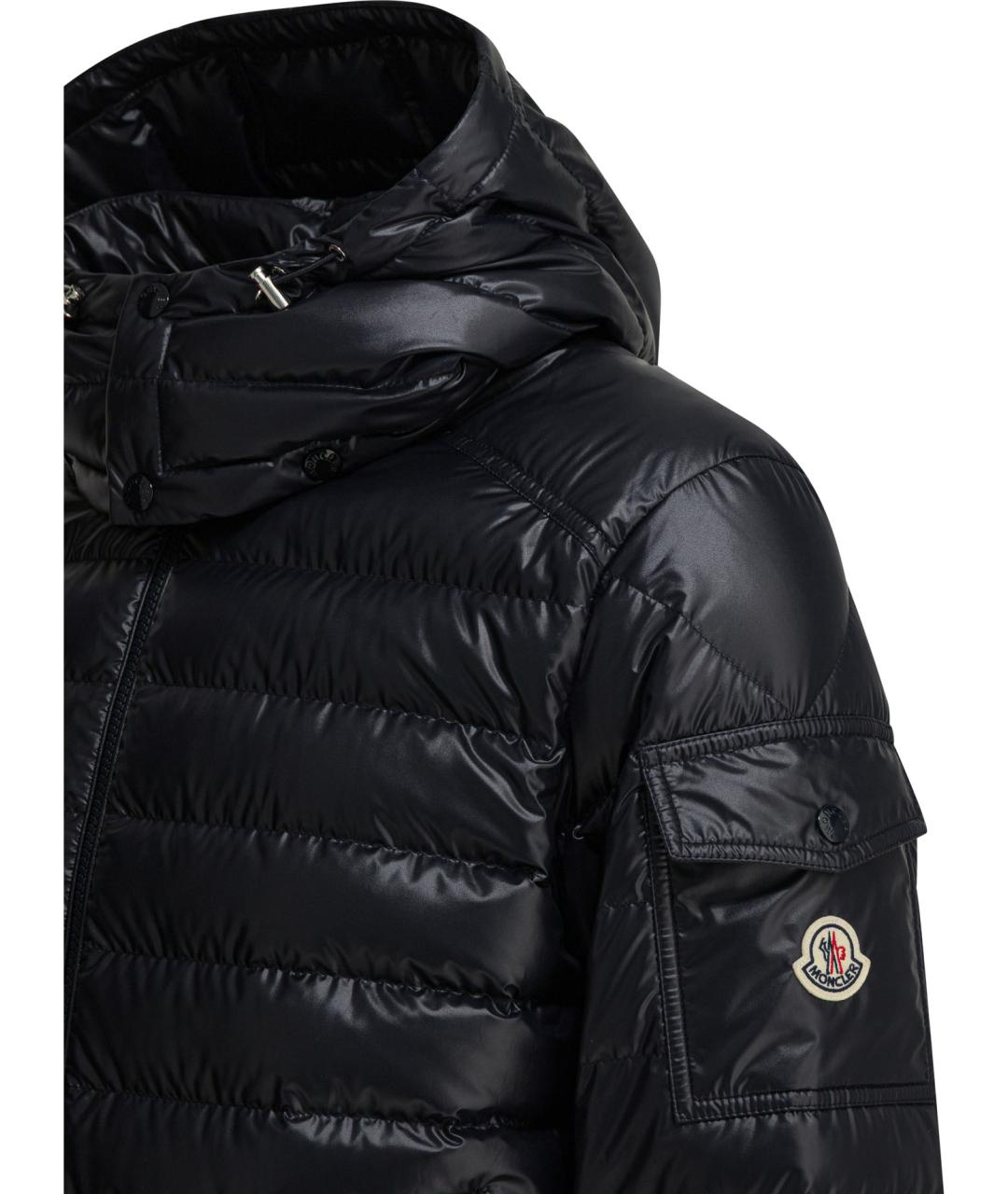 MONCLER Синяя полиэстеровая куртка, фото 3