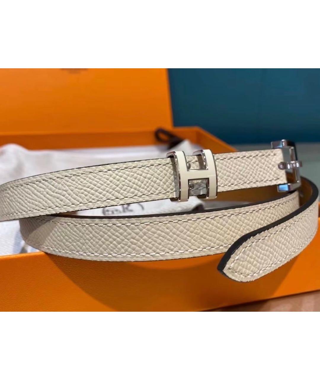 HERMES Белый ремень, фото 2