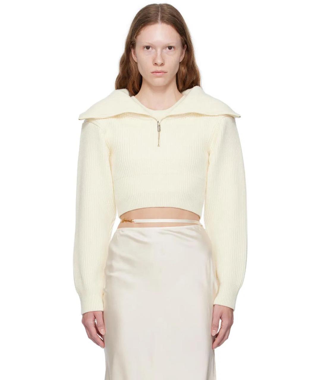 JACQUEMUS Бежевый шерстяной джемпер / свитер, фото 8