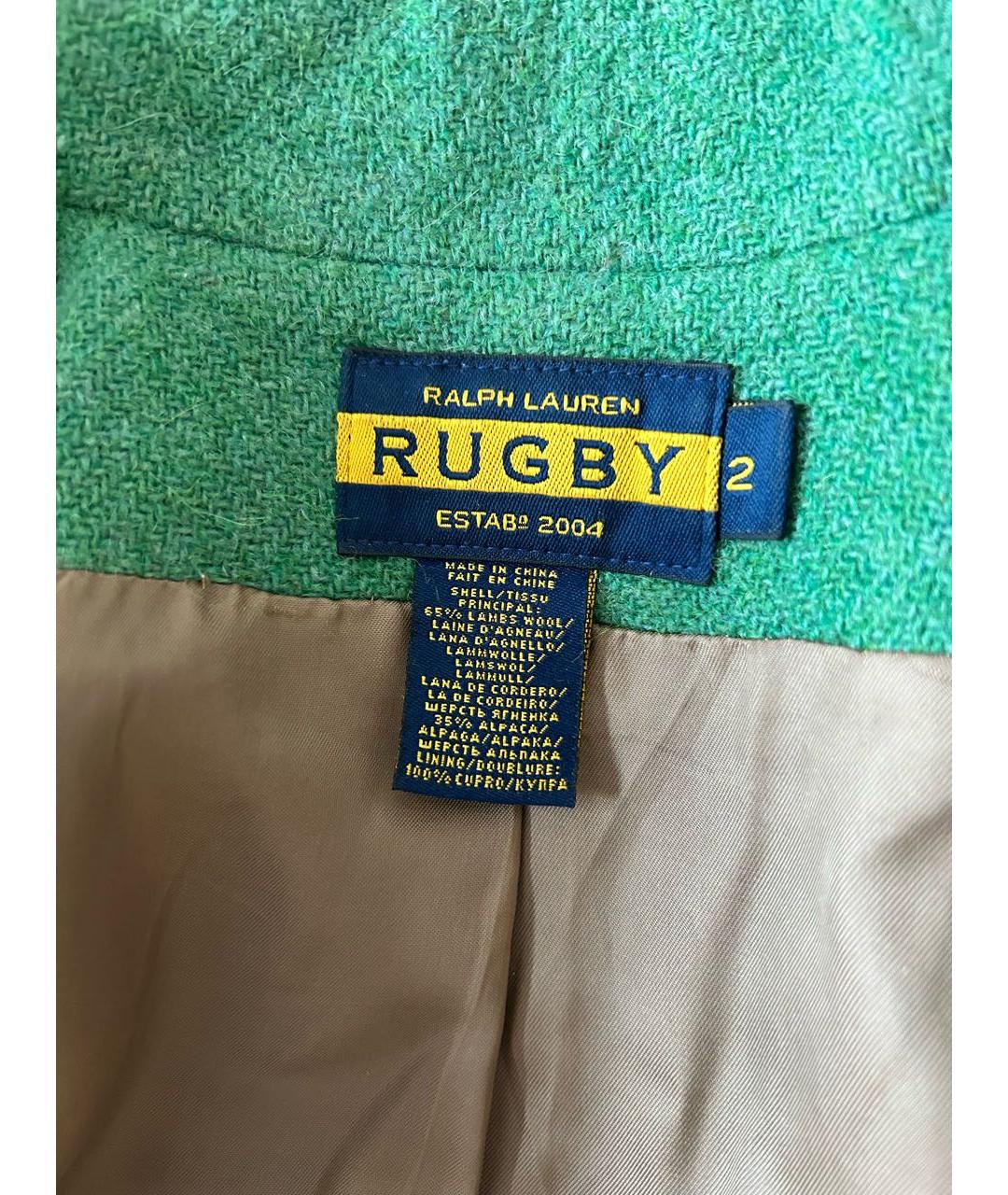 RALPH LAUREN Зеленый шерстяной жакет/пиджак, фото 8