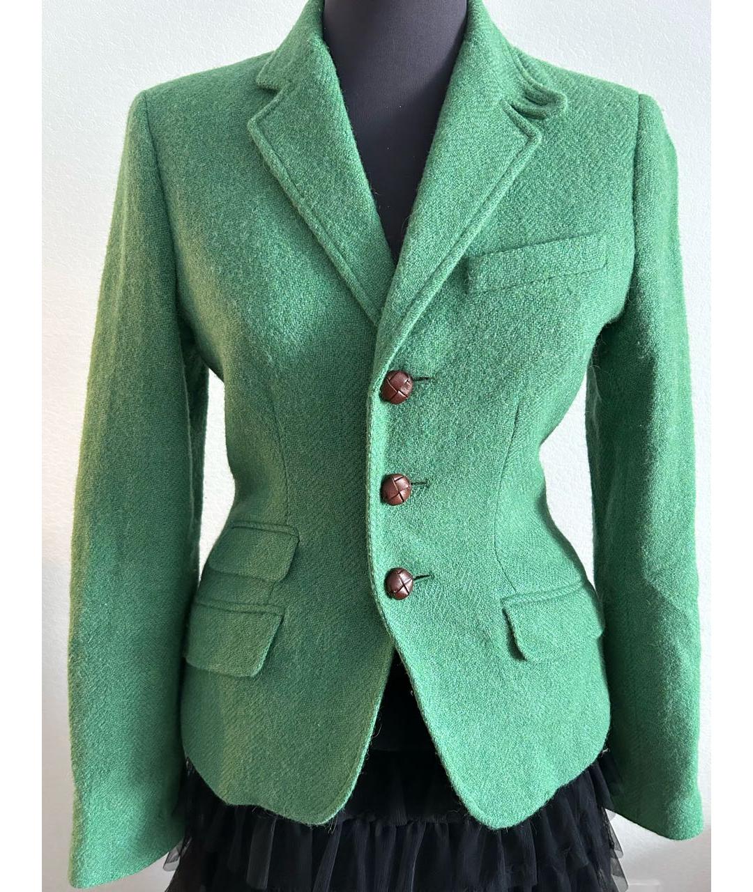 RALPH LAUREN Зеленый шерстяной жакет/пиджак, фото 2