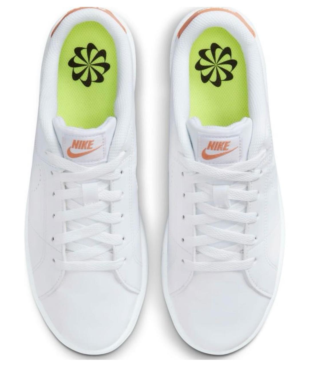 NIKE Белые кожаные низкие кроссовки / кеды, фото 4