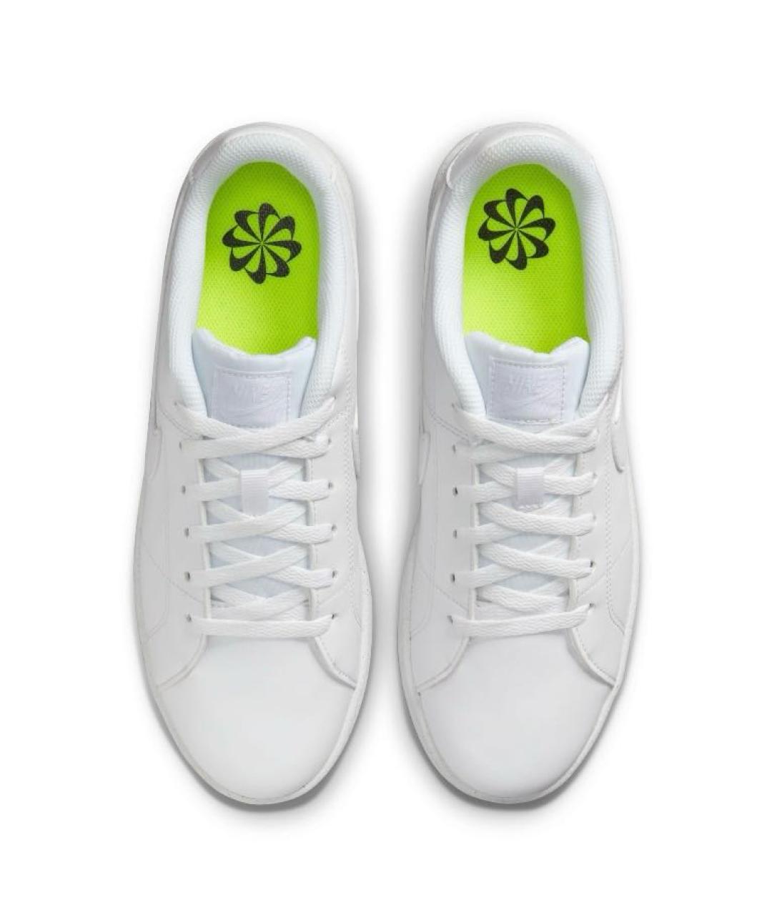 NIKE Белые кожаные низкие кроссовки / кеды, фото 6