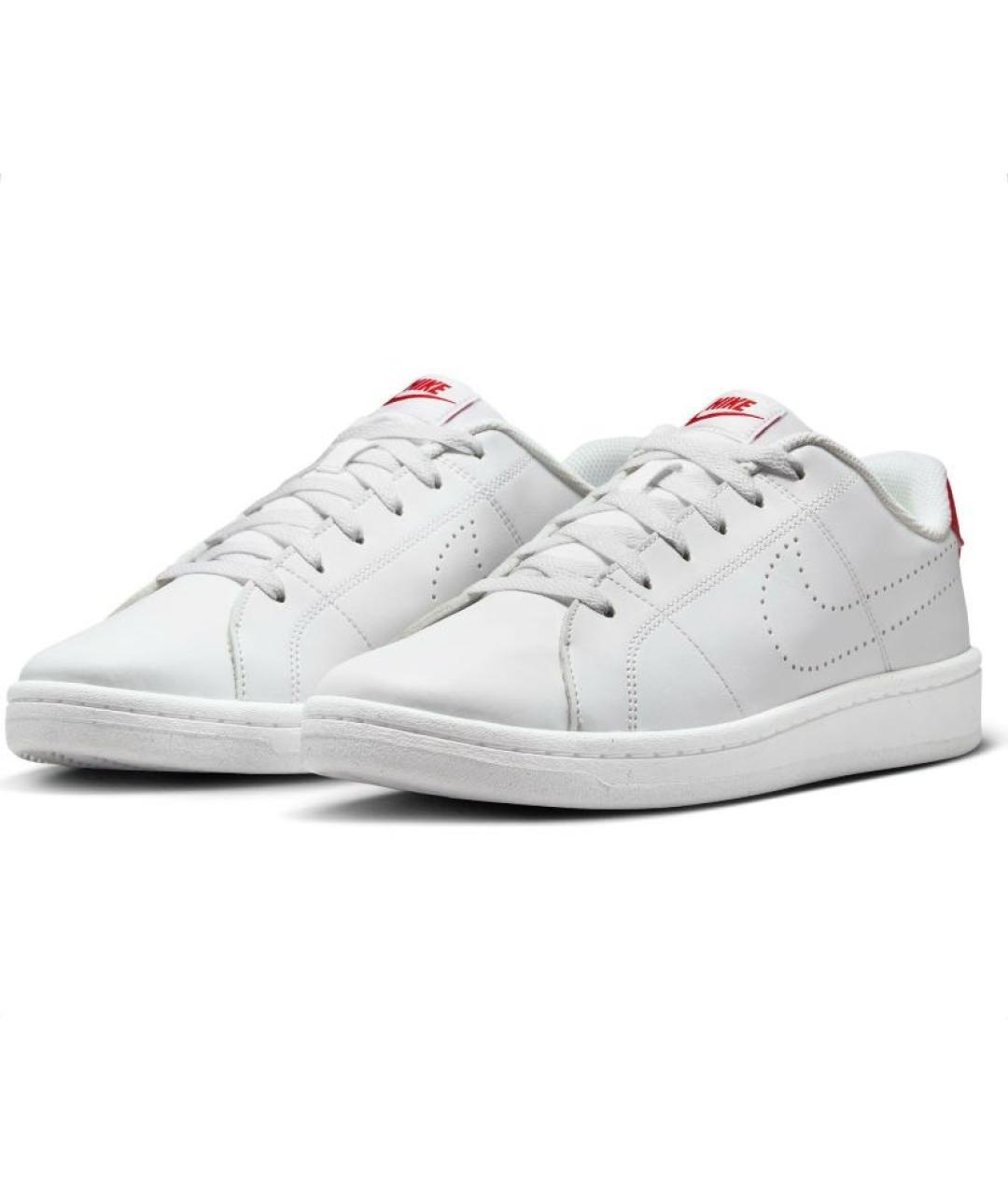 NIKE Белые кожаные низкие кроссовки / кеды, фото 2