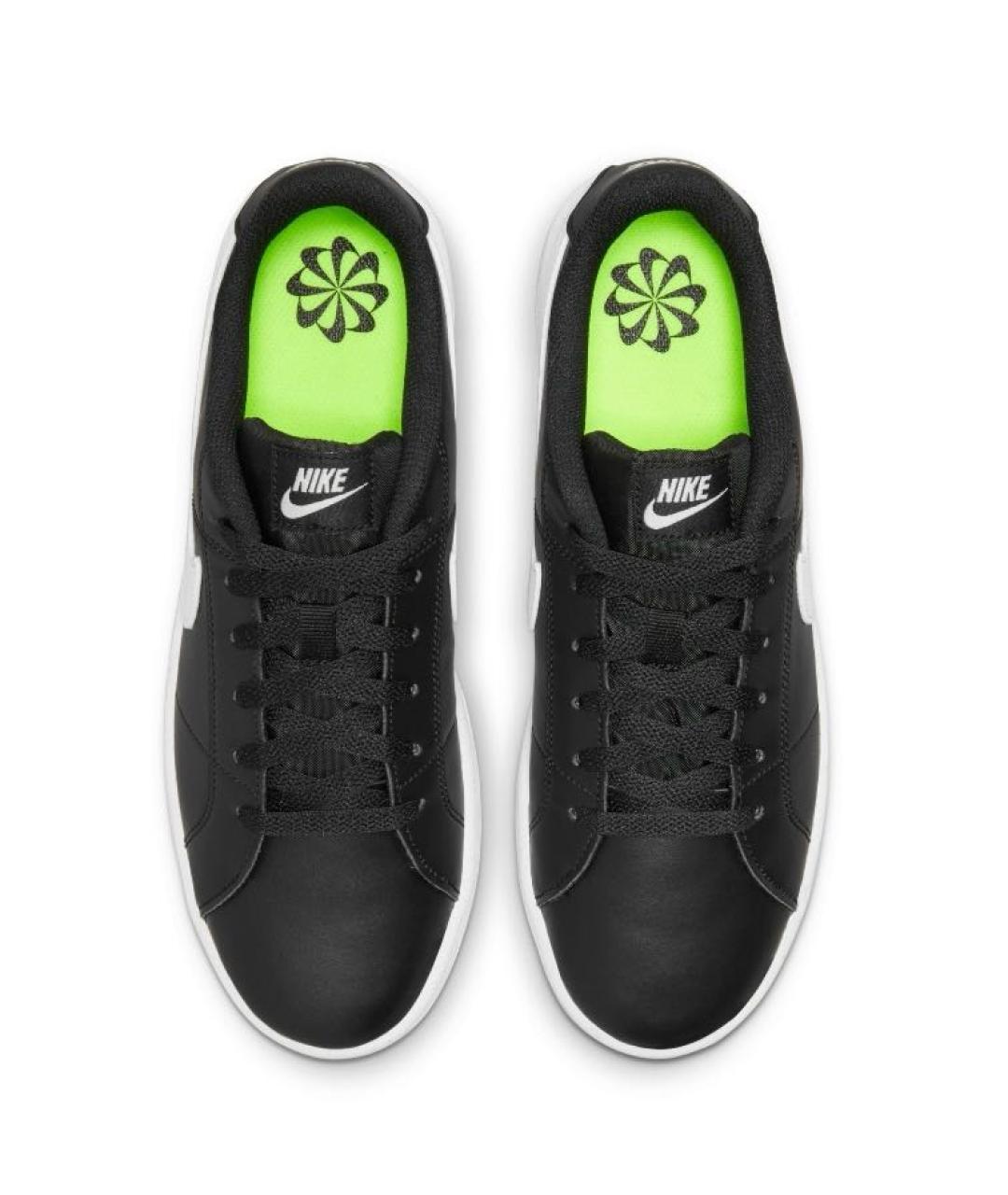 NIKE Черные кожаные низкие кроссовки / кеды, фото 2