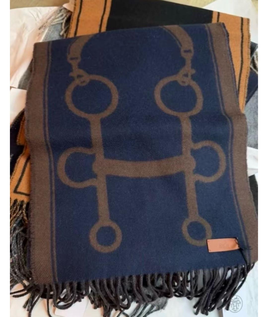 HERMES Мульти кашемировый шарф, фото 4