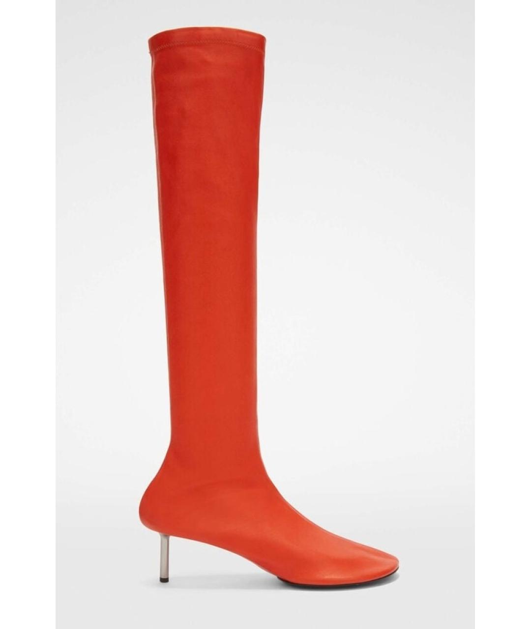 JIL SANDER Красные кожаные сапоги, фото 10