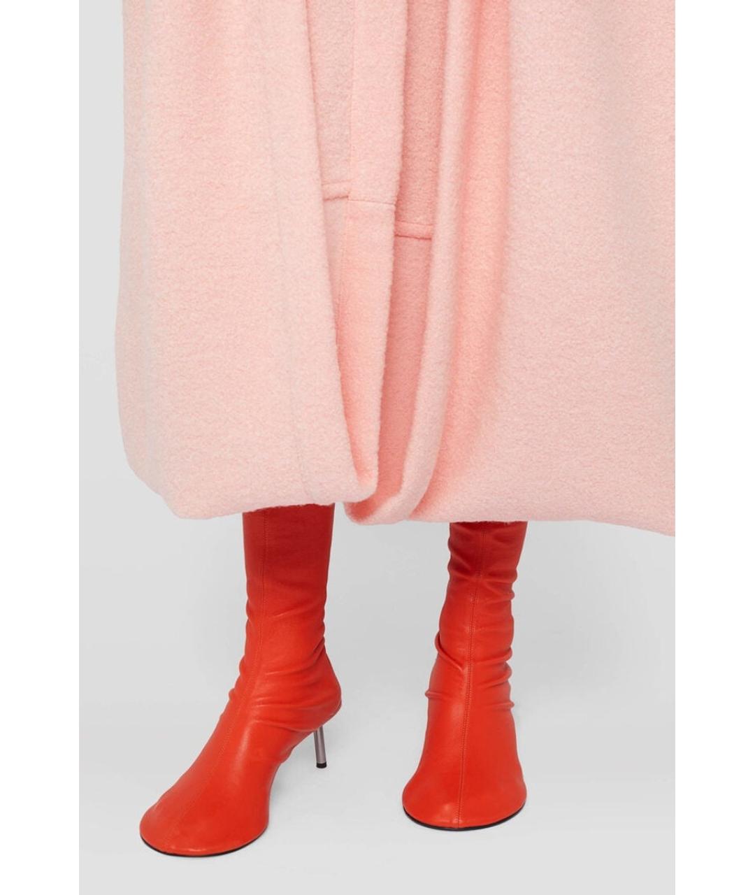 JIL SANDER Красные кожаные сапоги, фото 6