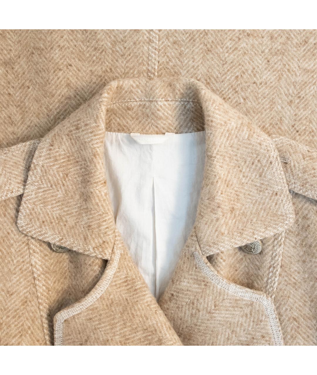 BRUNELLO CUCINELLI Бежевое шерстяное пальто, фото 3