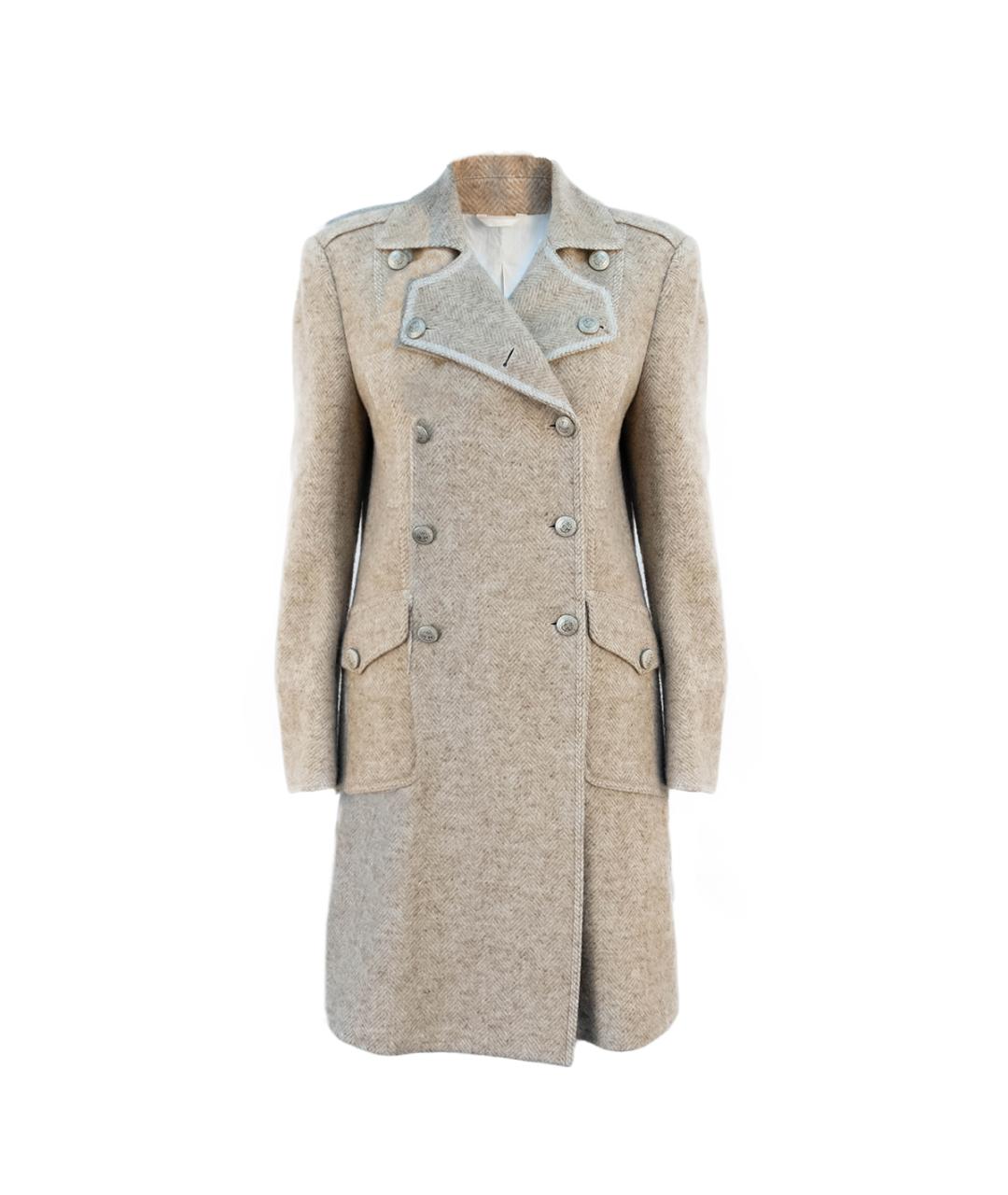 BRUNELLO CUCINELLI Бежевое шерстяное пальто, фото 1