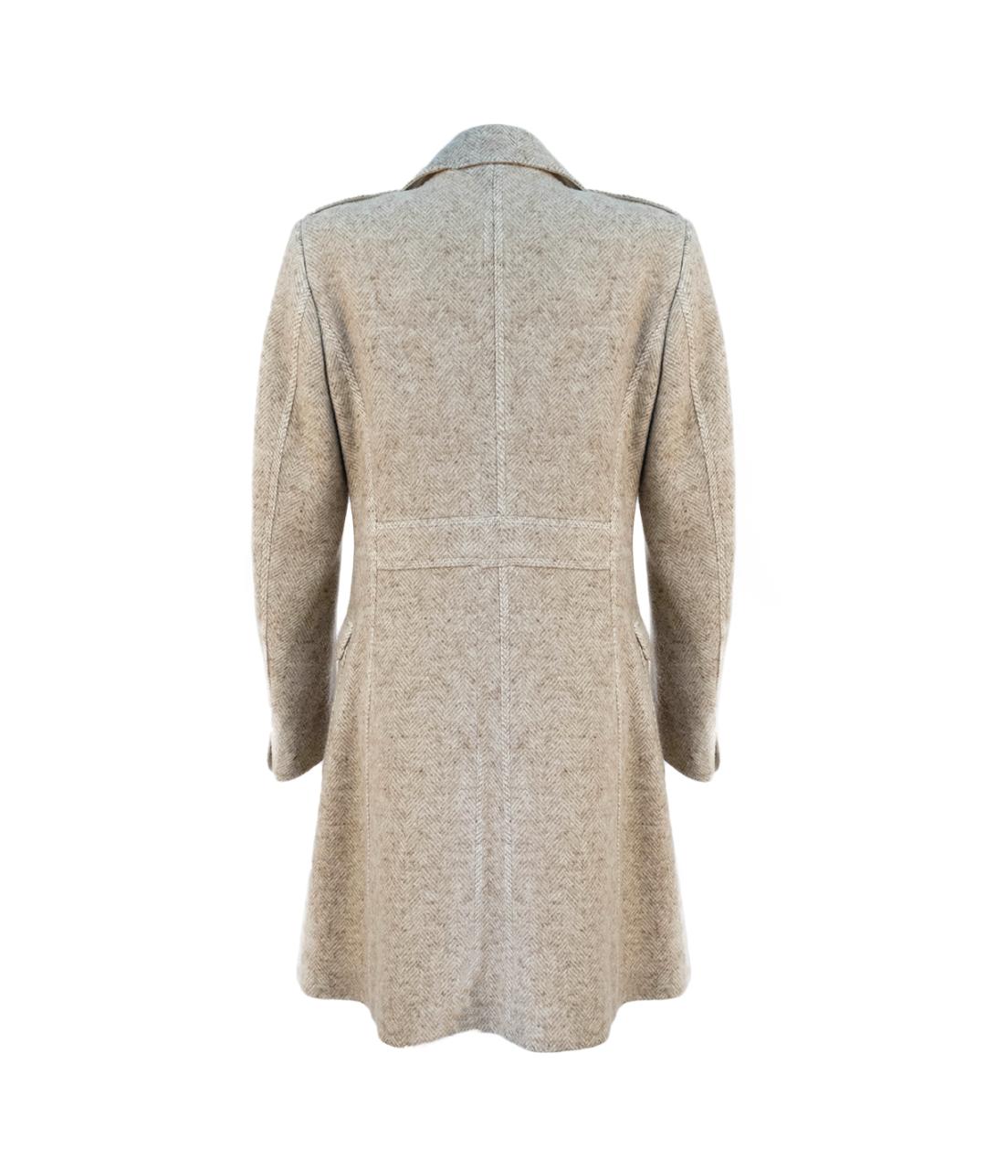 BRUNELLO CUCINELLI Бежевое шерстяное пальто, фото 2