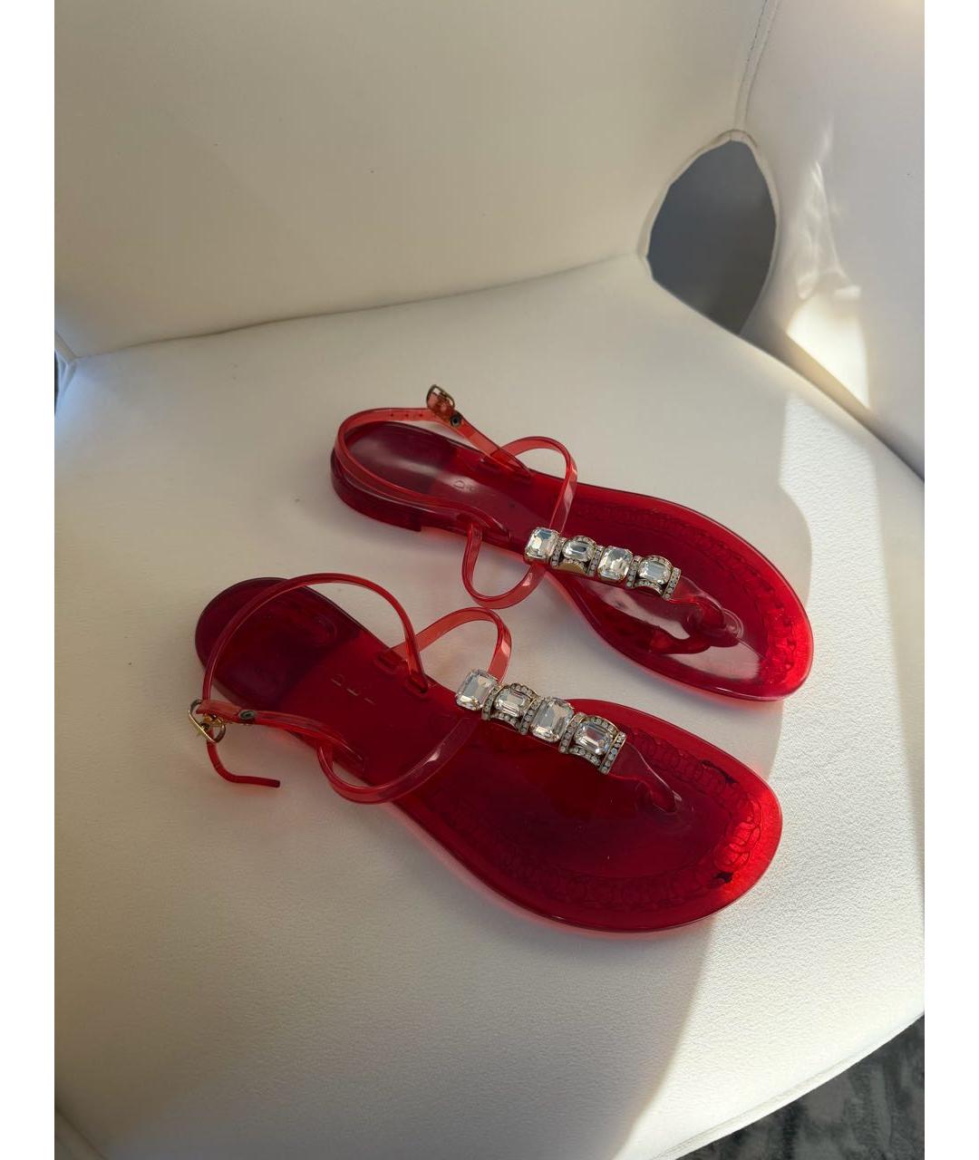 GIUSEPPE ZANOTTI DESIGN Красные резиновые босоножки, фото 2