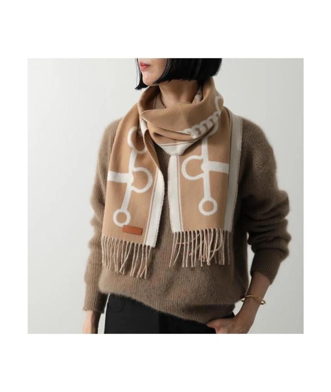 HERMES Мульти кашемировый шарф, фото 3