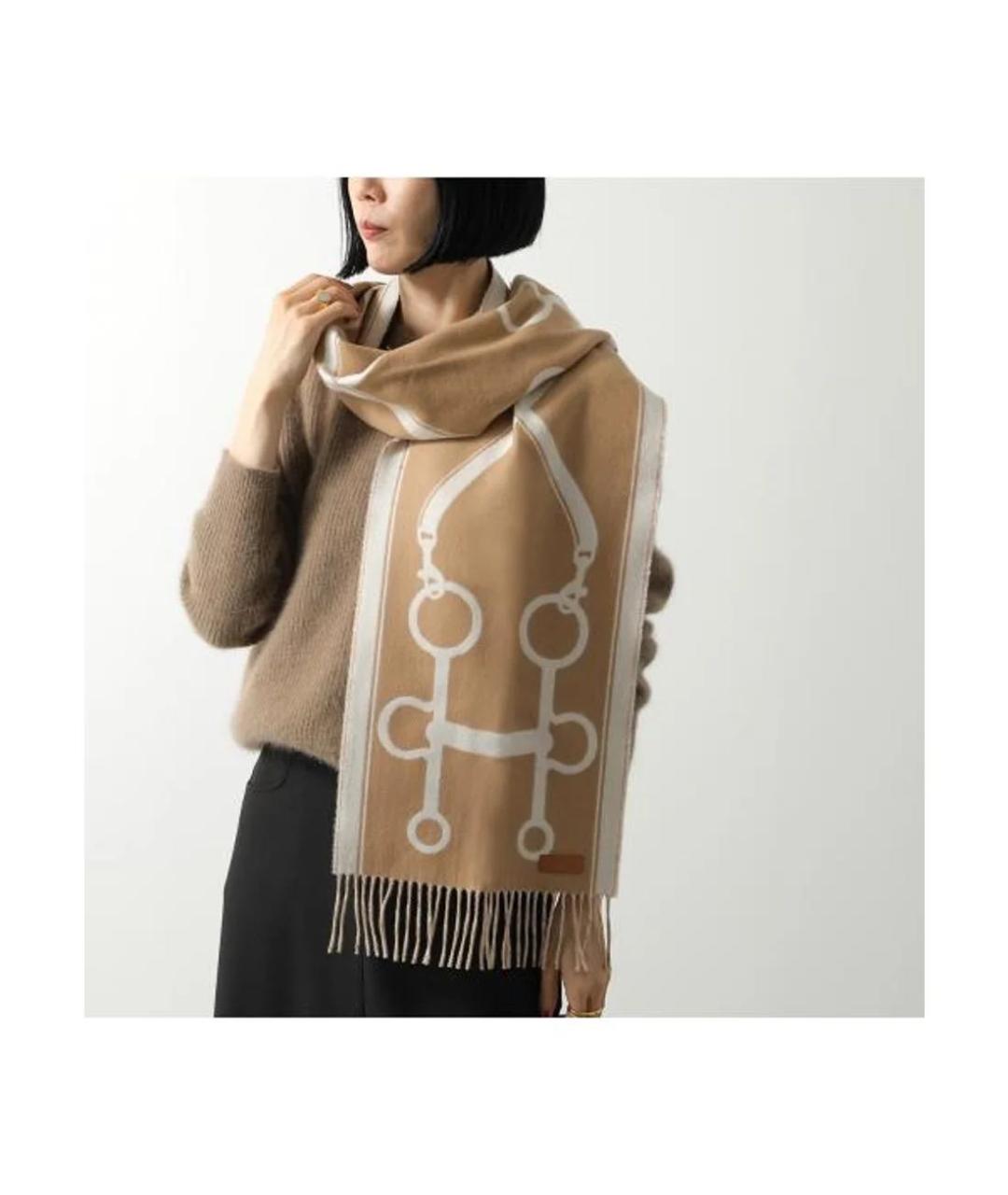 HERMES Мульти кашемировый шарф, фото 2