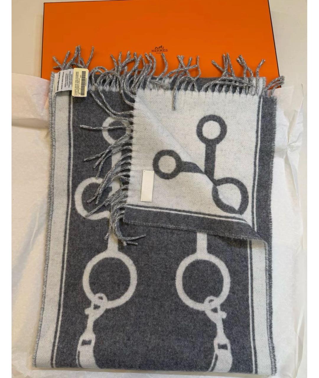 HERMES Мульти кашемировый шарф, фото 4