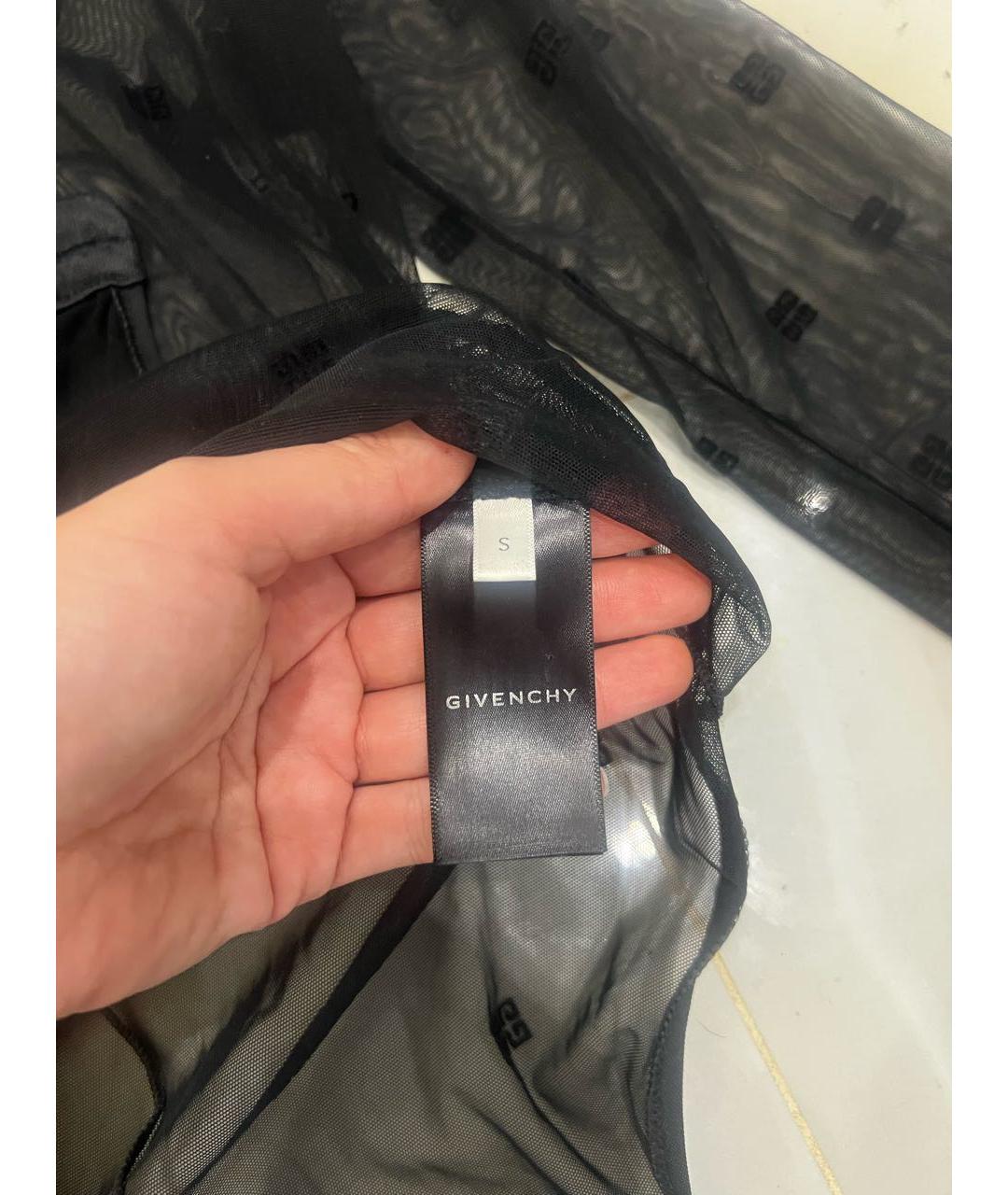 GIVENCHY Черная сетчатая блузы, фото 3