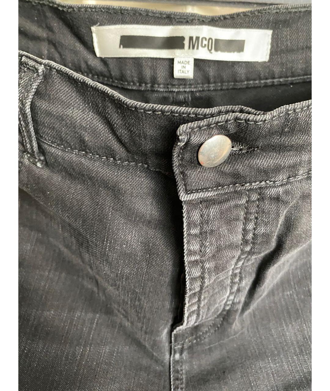 ALEXANDER MCQUEEN Черные хлопковые прямые джинсы, фото 3