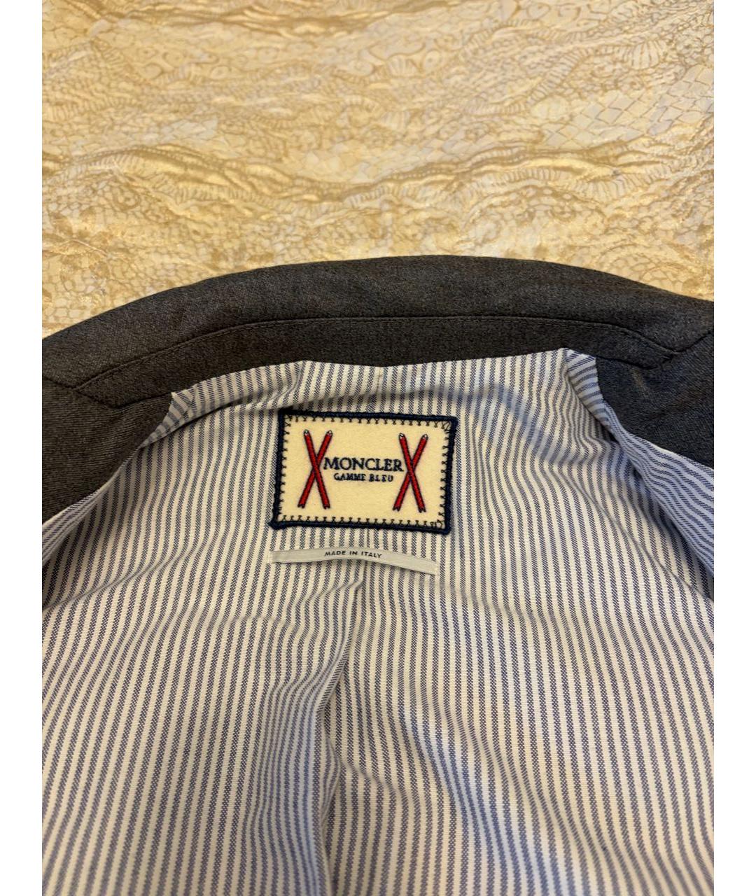 MONCLER Серый шерстяной жилет, фото 4
