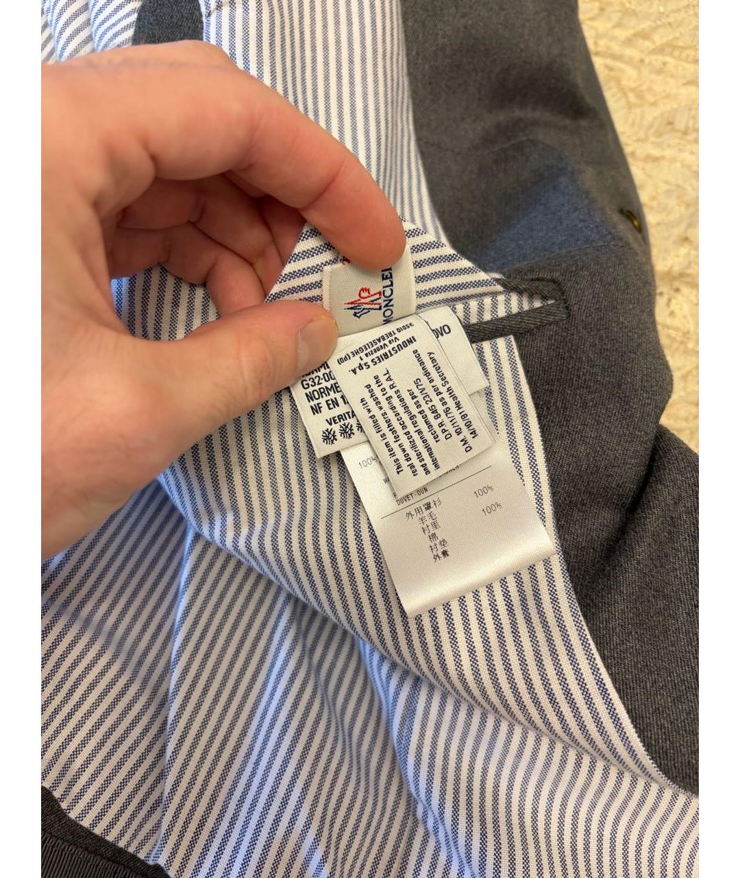 MONCLER Серый шерстяной жилет, фото 6