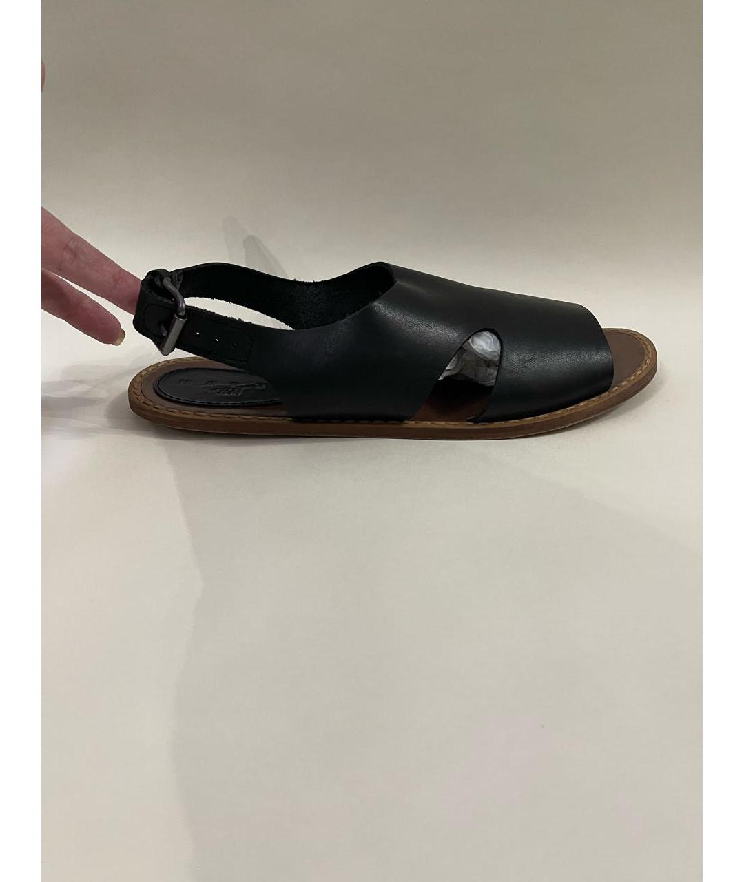 MARNI Черные кожаные босоножки, фото 7