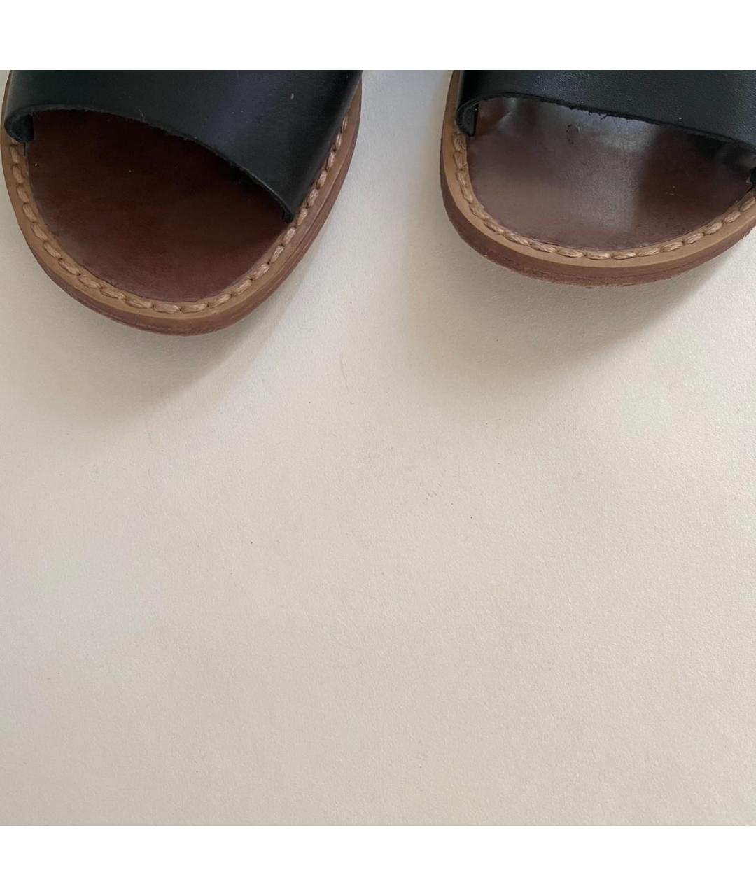 MARNI Черные кожаные босоножки, фото 6